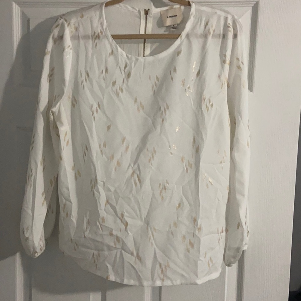 EUC Blouse with Back Gold Zipper